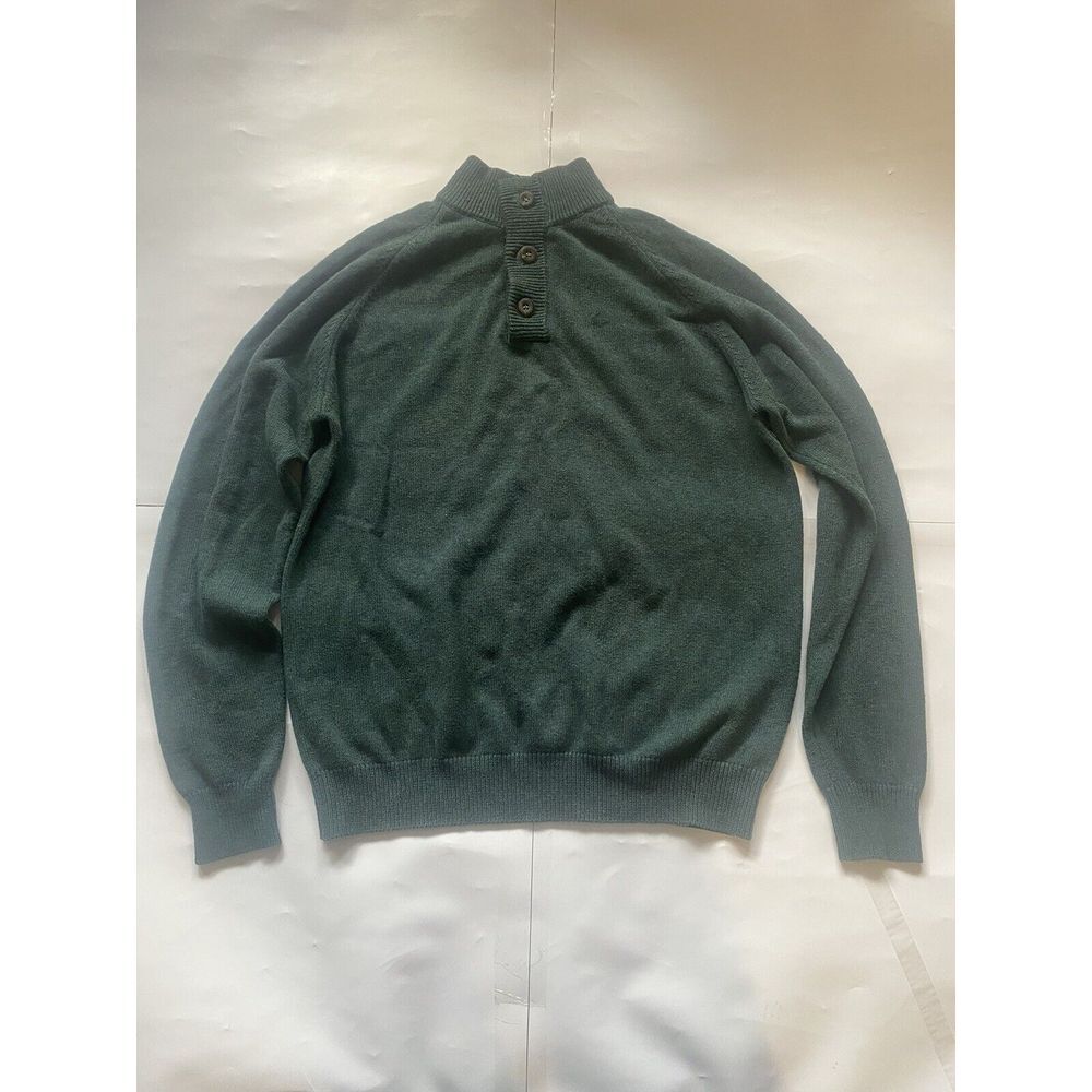 UNTUCKit Sweater Mens Large Green Knit Wool‎ Cotton Long Sleeve Casual Outdoor